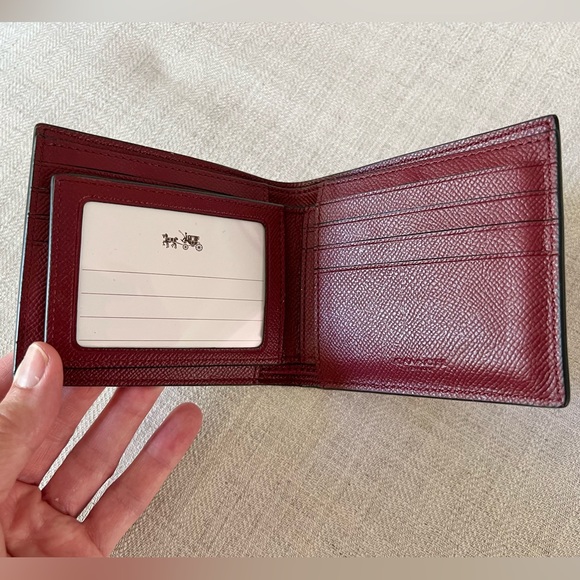 Coach Compact ID CrossGrain Leather Wallet - Picture 7 of 14